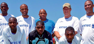 Hytec’s winning team at the recent SAFPA 6-a-side soccer tournament